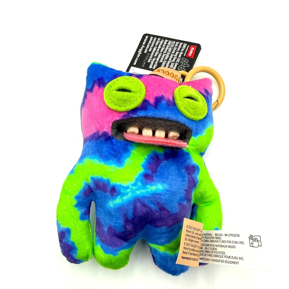 Fuggler Keyring CATCH ME BLUE Butt-On Hole SIR BELCH Tie Dye 5" Keychain NEW - Picture 2 of 3
